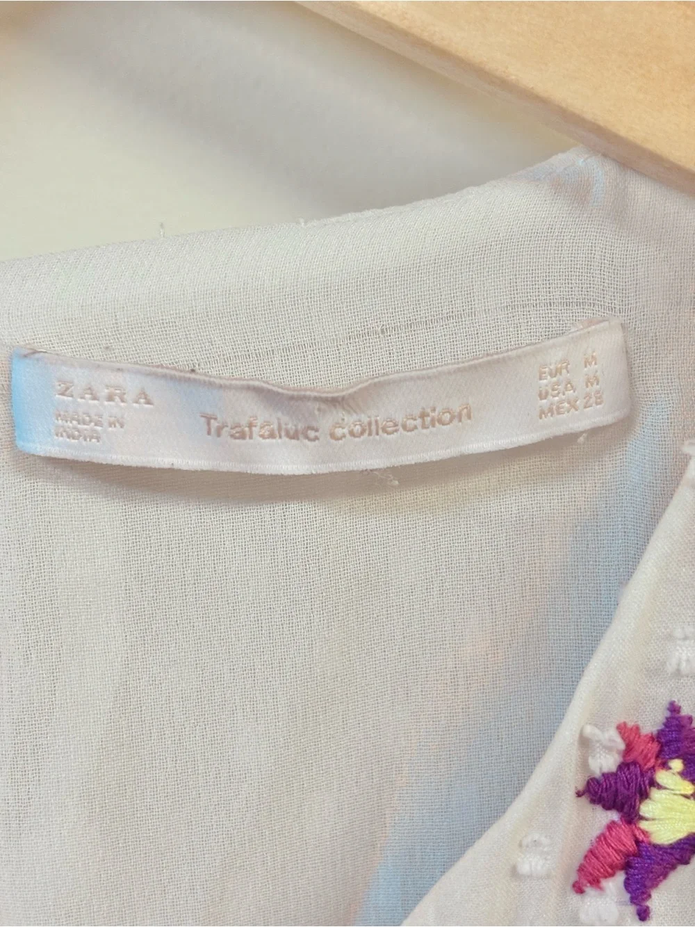 Zara White Lace Floral Embroidered Sleeveless Tank Medium - Picture 6 of 8
